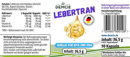 Lebertran Etikett